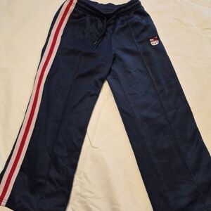 Hello Kitty Girls' Navy Track Pants with Red & White Side Stripe